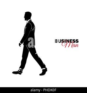 Imprenditore, Manager. Un uomo in un business suit. Imprenditore è a piedi Illustrazione Vettoriale