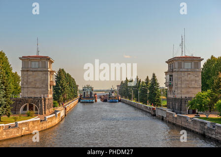 Gateway sul canale di Mosca, Russia Foto Stock