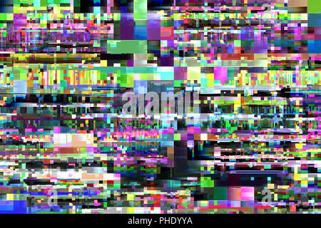 Abstract styilsh glitch sullo sfondo Foto Stock