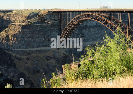 Snake River e Perrine Bridge vicino a Twin Falls, Idaho Foto Stock