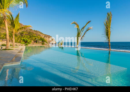 Una tipica vista in El Zonte in El Salvador Foto Stock