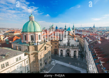 Vista aerea di Praga, Repubblica Ceca Foto Stock