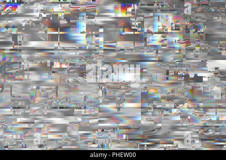 Abstract styilsh glitch sullo sfondo Foto Stock