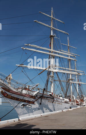 Starsraad Lehmkuhl, un brigantino a tre alberi, un truccate sail training basato su nave a Bergen, Norvegia, a Kirkwall, Orkney Foto Stock