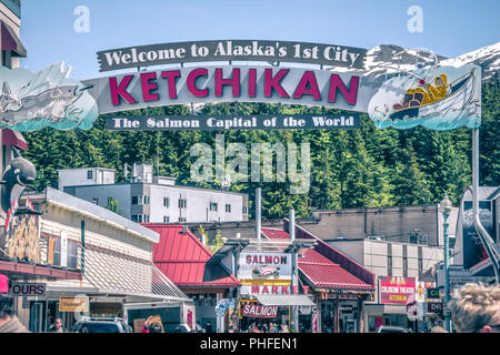 Paesaggio intorno a alaskan città di ketchikan Foto Stock