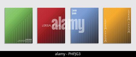 Coperchi minimale design. Geometrica dei gradienti di mezzitoni. Eps10 vettore. Illustrazione Vettoriale