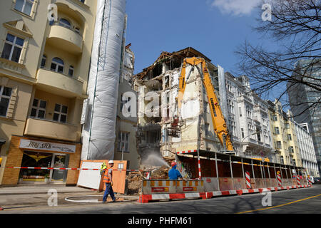 Abriss, Altbau, Marburger Strasse, Charlottenburg di Berlino, Deutschland Foto Stock