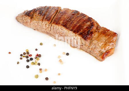 Fritto bistecca del fianco Foto Stock