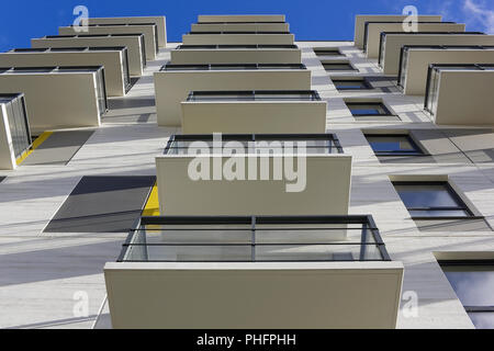 Lato posteriore del flying balconi Foto Stock