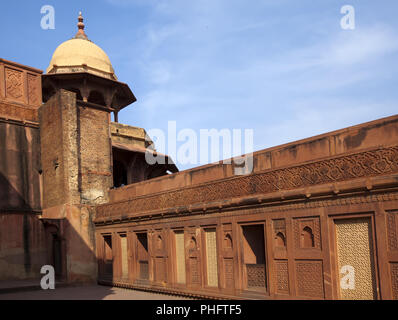 Il Forte rosso all'interno. Agra. India Foto Stock