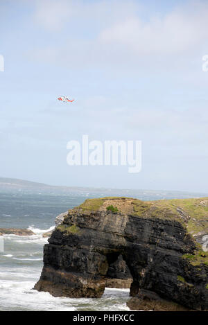 Ricerca irlandese e di salvataggio in Vergine rock in ballybunion contea di Kerry Irlanda Foto Stock