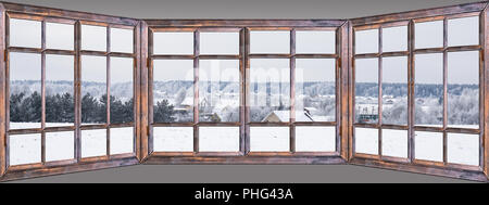 La vista dalla finestra sul Foto Stock