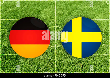 Vs Germania Svezia partita di calcio Foto Stock