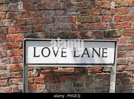 Amore Lane strada segno Foto Stock