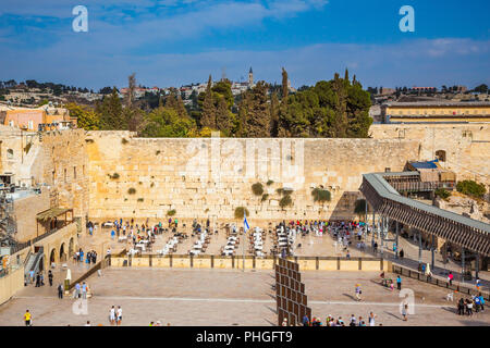 La zona del Muro occidentale del Tempio Foto Stock