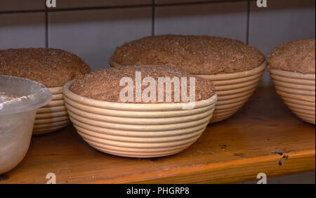 Pasta di pane; la cottura del pane; pane contadino; Foto Stock