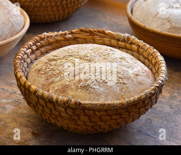 Pasta di pane; la cottura del pane; pane contadino; Foto Stock