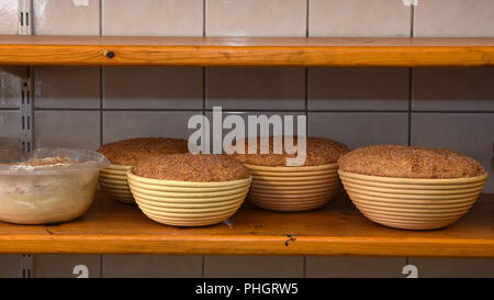 Pasta di pane; la cottura del pane; pane contadino; Foto Stock