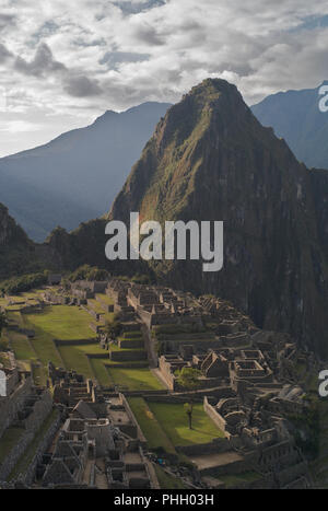 Machu Picchu visto da di Huayna Picchu Foto Stock