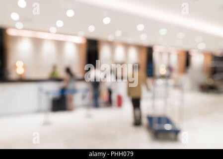 La lobby dell'hotel sfondo sfocato Foto Stock