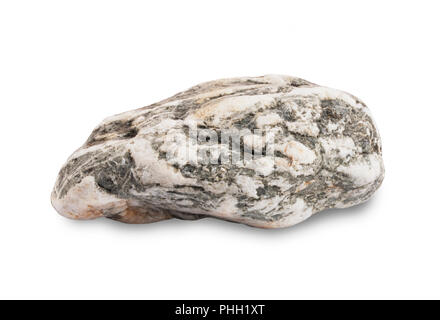 Studio Immagine del Devoniano roccia metamorfica, pesantemente venato da quarzo, isolati su stuzzicare. Foto Stock