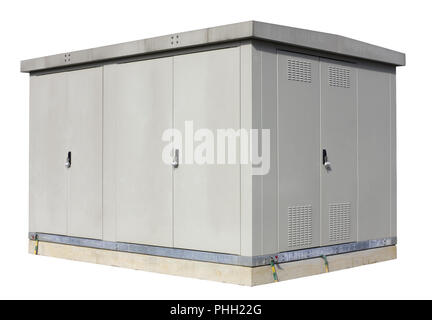 Piccola sottostazione di alimentazione Foto Stock