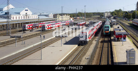 Ferrovie lituane paesaggio Foto Stock