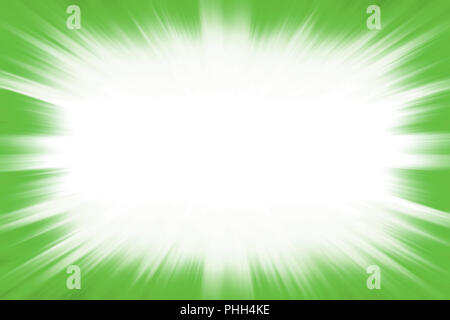 Green starburst confine di esplosione Foto Stock