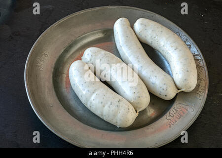 Bavarese di salsicce di vitello Foto Stock