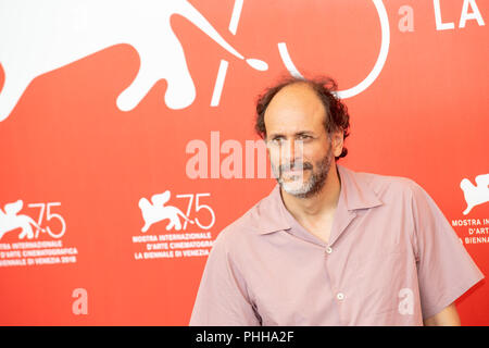 Venezia, Italia - 01 September, 2018. Luca Guadagnino assiste un photocall per il film "uspiria" presentato della concorrenza su 01 Settembre 2018 durante il 75° Festival del Cinema di Venezia al Lido di Venezia. Il settantacinquesimo Venice International Film Festival 2018, diretto da Alberto Barbera e organizzata dalla Biennale di Venezia presieduta da Paolo Baratta, si concluderà il 8 settembre. © Roberto Ricciuti / risveglio / Alamy Live News Foto Stock