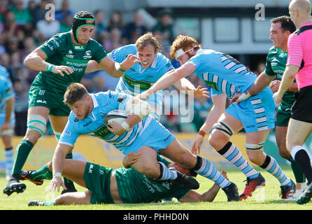 Campo Sportivo di Galway e Galway, Irlanda. 1 Sep, 2018. Guinness Pro14 rugby, Connacht rispetto a Glasgow; Oli Kebble tiene la palla per Glasgow Warriors Credito: Azione Sport Plus/Alamy Live News Foto Stock