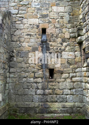 GLASGOW, SCOZIA - 22 agosto 2018: Close up Crookston Castello. Foto Stock