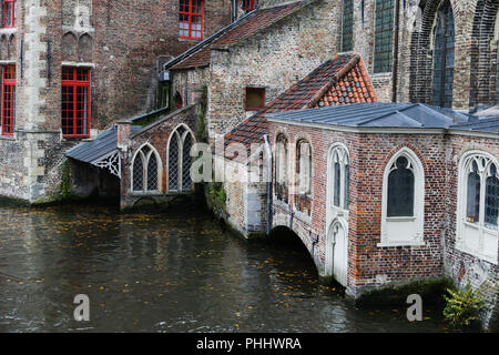 Canale a Bruges Foto Stock