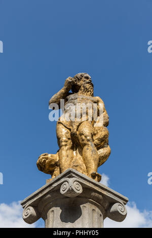 Statua di Nettuno a Ljubljana, Slovenia Foto Stock
