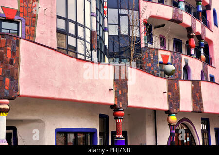 Casa Hundertwasser, Magdeburgo Foto Stock