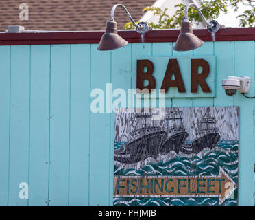 Segni di Montauk NY Foto Stock