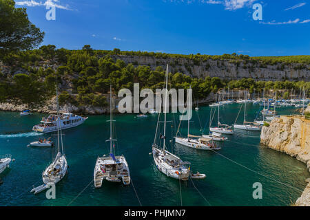 Calanque de porto miou - fiordo vicino a Cassis Francia Foto Stock