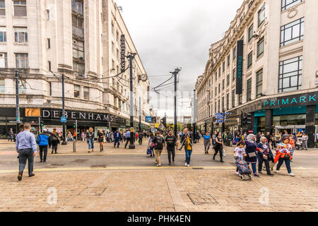 La vita di strada Manchester Lancashire, Regno Unito Foto Stock