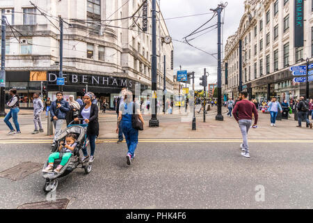 La vita di strada Manchester Lancashire, Regno Unito Foto Stock