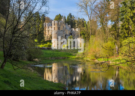 Beaufort rovine del castello in Lussemburgo Foto Stock