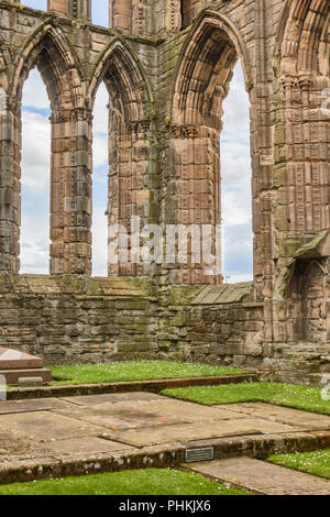 Elgin Cathedral (XIII secolo), murene, Scotland, Regno Unito Foto Stock