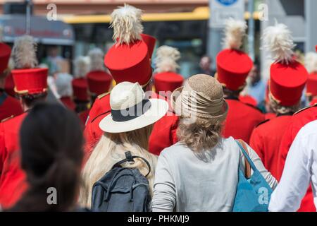 Maidult processione in Regensburg, Germania Foto Stock