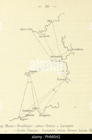 Immagine dalla pagina 50 di 'Untersuchungen über italienische Seekarten des Mittelalters auf Grund der kartometrischen Methode. Inaugural-Dissertation, etc' . Foto Stock