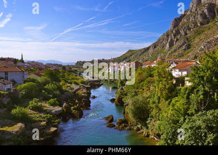 La città di Mostar - Bosnia ed Erzegovina Foto Stock