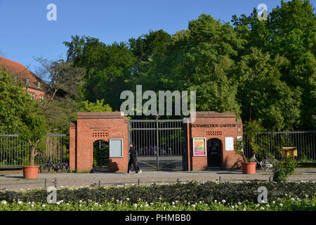 Eingang, Botanischer Garten, Koenigin-Luise-Platz, Dahlem, Berlino, Deutschland Foto Stock