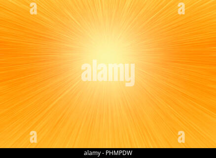 Luminoso giallo arancione raggi banner di sfondo con copia spazio per il testo. Foto Stock