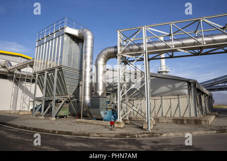 Rifiuti-per-impianto di energia al di fuori Foto Stock