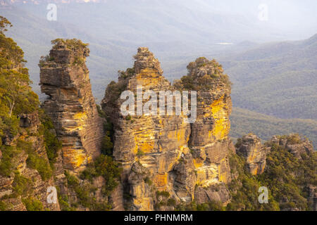 Le tre sorelle delle Blue Mountains in Australia Foto Stock