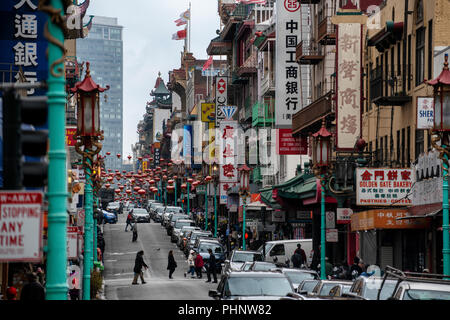 Chinatown, Grant Avenue, San Francisco, California, Stati Uniti d'America Foto Stock