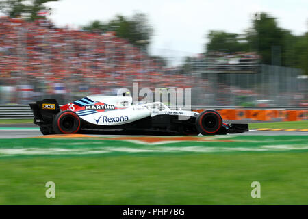 Monza, Italia. 02 Settembre, 2018. Sergey Sirotkin della Russia e Williams Martini sulla via durante il Gran Premio di Formula Uno di credito Italia: Marco Canoniero/Alamy Live News Foto Stock